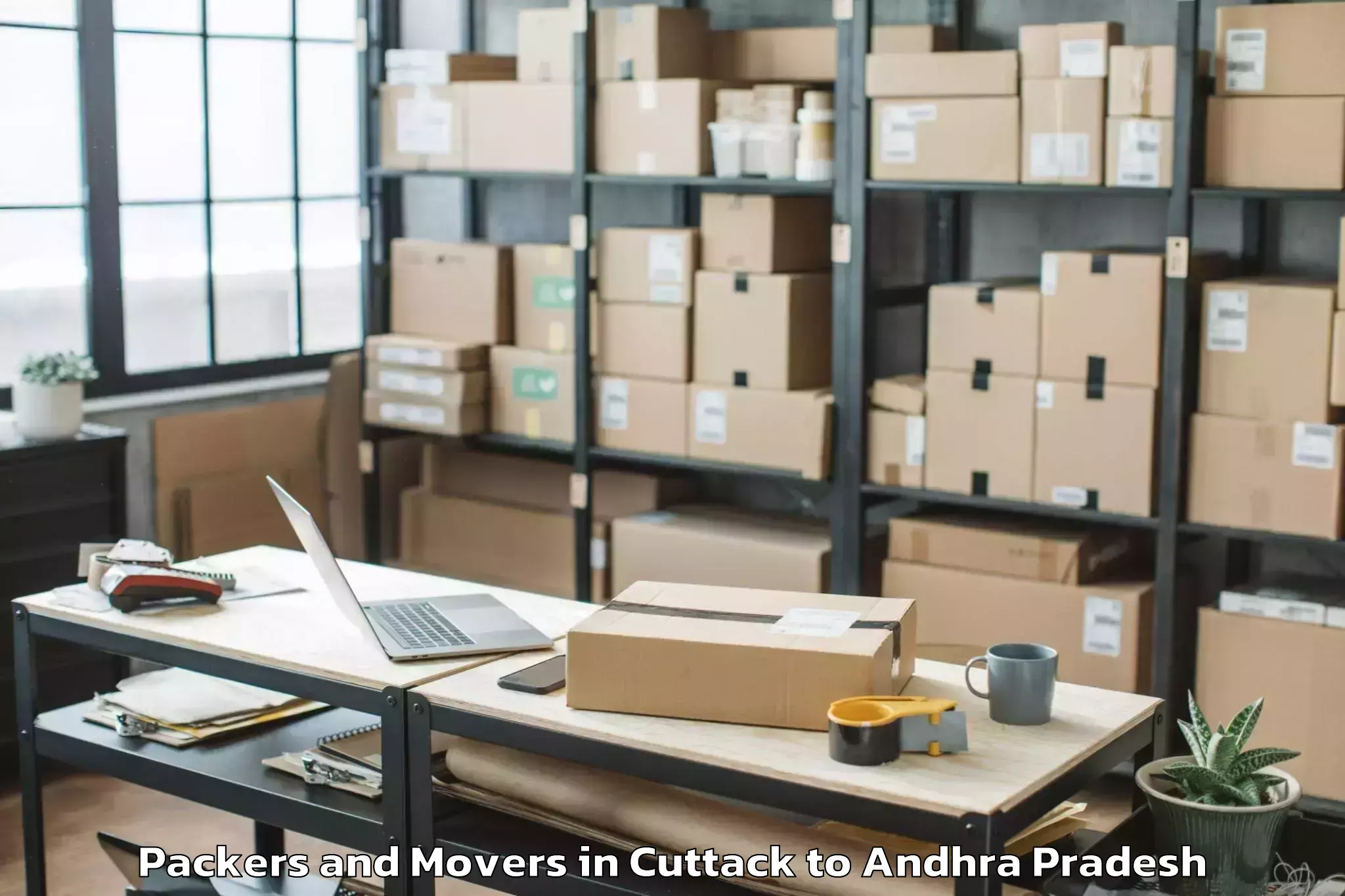 Affordable Cuttack to Tiruvuru Packers And Movers